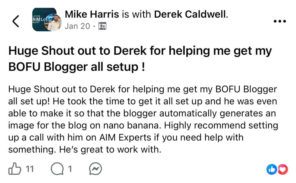 Mike Harris – Facebook